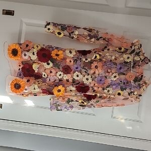 Floral Embroidered Sheer Dress